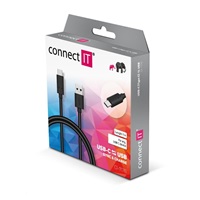 CONNECT IT Wirez USB-C (typ C) -> USB-A, USB 3.1 Gen 1, čierna, 1 m