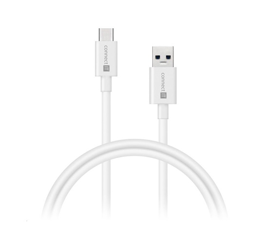 CONNECT IT Wirez USB-C (typ C) -> USB-A, USB 3.1 Gen 1, biela, 2 m