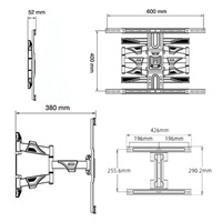 Otočný sklopný držák Tv NB DF600-P6