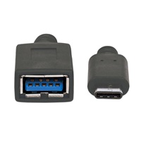 MANHATTAN Superrýchly kábel USB-C na USB, 15 cm, čierny