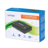 MANHATTAN Splitter HDMI 2 porty, 4K@30Hz, čierny