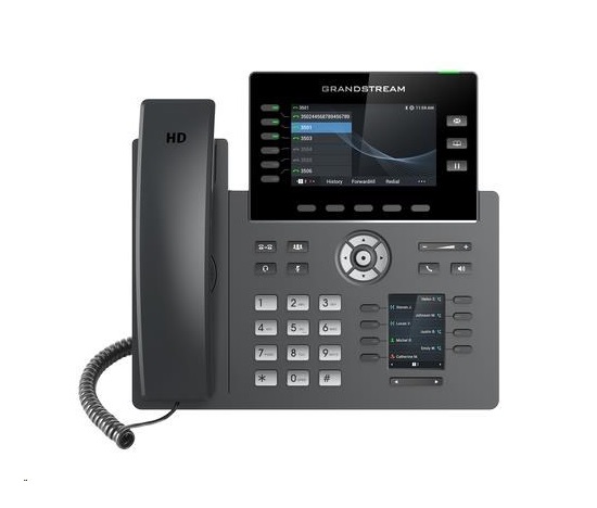 Grandstream GRP2616 [telefón VoIP - 6x účet SIP, HD audio, 48 prog.tl+6 predvolieb, 2xLAN 1Gbps, WiFi,USB,Bluetooth,PoE]