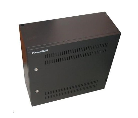 Nástenný vertikálny rack 19" 2U+4U, hĺbka 20 cm, dva zámky, čierny