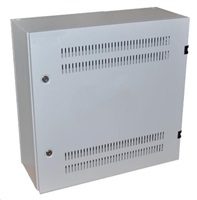 Nástenný vertikálny rack 19" 2U+4U, hĺbka 20 cm, dva zámky, sivý