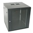 XtendLan 19" nástěnný rozvaděč 15U 600x600, nosnost 60 kg, skleněné kouřové dveře, rozložený, černý