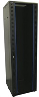 XtendLan 19" stojanový rozvaděč 42U 600x800, nosnost 800kg, skleněné dveře, plná záda, kolečka,černý