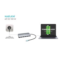 iTec USB-C Metal Nano 3x Display Dokovacia stanica + Power Delivery 100 W
