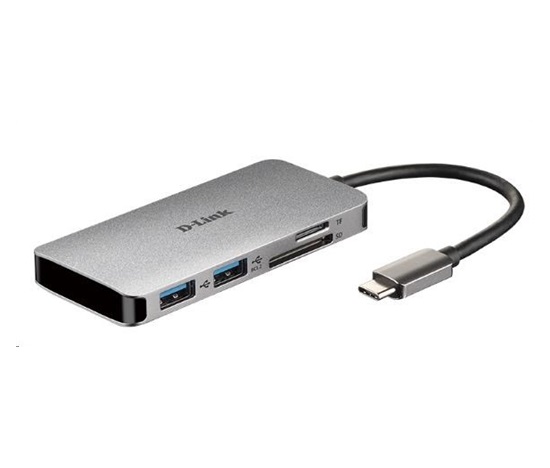 D-Link DUB-M610 Rozbočovač USB-C 6 v 1 s HDMI/čítačkou kariet/prívodom napájania