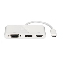 D-Link DUB-V310 3-v-1 adaptér USB-C na HDMI/VGA/DisplayPort