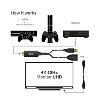 Club3D Aktívny adaptér HDMI na DisplayPort 4K60Hz, M/F