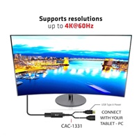 Club3D Aktívny adaptér HDMI na DisplayPort 4K60Hz, M/F