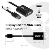 Aktívny adaptér Club3D DisplayPort na VGA