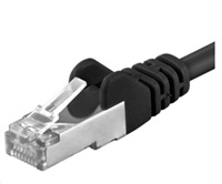 PREMIUMCORD Patch kábel CAT6a S-FTP, RJ45-RJ45, AWG 26/7 0,5m čierny