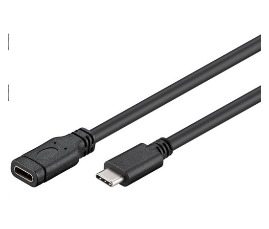 Predlžovací kábel PREMIUMCORD USB-C (USB 3.1 generácia 1), C/M - C/F, 1m