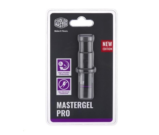 Tepelná pasta Cooler Master pre CPU Master Gel Pro V2, tep. vodivosť 8 W.m, 1.5 ml, 4 g, sivá