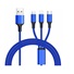 Kábel PremiumCord 3 v 1 USB, 3 konektory USB Type-C + micro USB + Lightning pre Apple, 1.2m