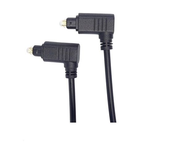 Kábel PremiumCord Toslink 90° - Toslink 90°, hrúbka kábla:4.0 mm, dĺžka 2 m