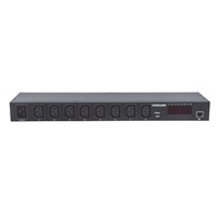 Intellinet distribučný panel PDU, 8x zásuvka C13, rack 1U, odpojiteľný kábel 16A, monitorovanie