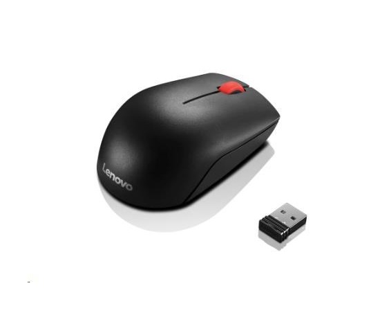 LENOVO Essential Compact Wireless Mouse - 1000 DPI, optická, USB, 3 tlačidlá, čierna