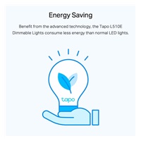 TP-Link Tapo L510E chytrá WiFi stmívatelná LED žárovka (bílá,2700K,806lm,2,4GHz,E27)