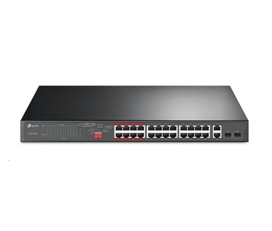 TP-Link CCTV switch TL-SL1226P (24x100Mb/s, 2xGbE/2xSFP combo, 24xPoE+, 250W)