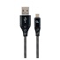 GEMBIRD CABLEXPERT USB 2.0 AM na MicroUSB (AM/BM), 1 m, opletený, čiernobiely, blister, PREMIUM KVALITA