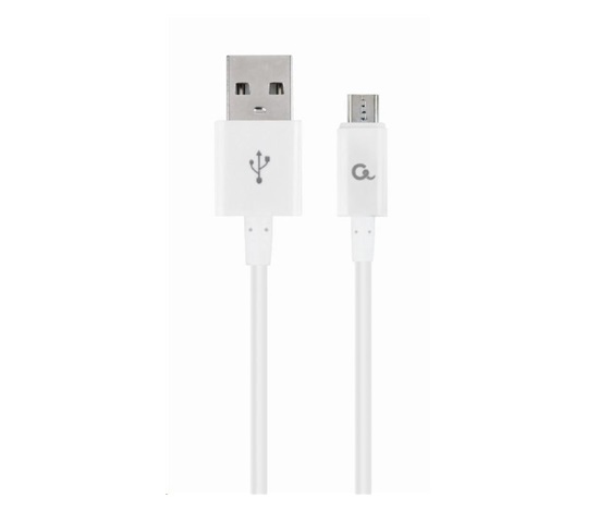 GEMBIRD Kabel MicroUSB - USB, 1m, bílá
