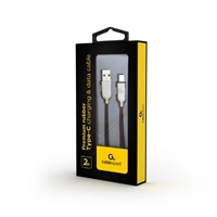 GEMBIRD CABLEXPERT kábel USB-A na USB-C (AM/CM), 2 m, pogumovaný, čierny, blister