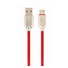 GEMBIRD CABLEXPERT kábel USB-A na USB-C (AM/CM), 2 m, pogumovaný, červený, blister