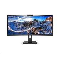 Philips MT VA LED 34" 346P1CRH/00 - VA panel, 3440x1440, HDMI, DP, USB-C, RJ45, reproduktory, zakrivený, webová kamera, výška nast