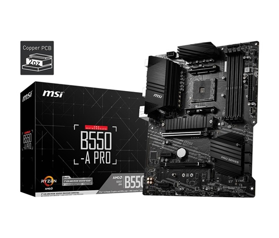 MSI MB Sc AM4 B550-A PRO, AMD B550, 4xDDR4, VGA, ATX