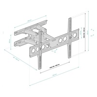 CONNECT IT TitanMove Prémiový nástenný držiak pre 32-70" obrazovky, 30 rokov záruka, čierny