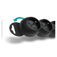 Predlžovací kábel CONNECT IT 230 V, 5 zásuviek, 3 m, bez vypínača (čierny)