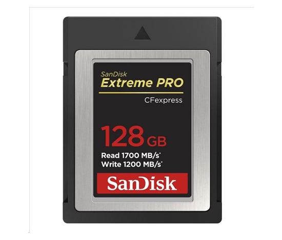 Karta SanDisk Extreme Pro CFexpress 128 GB, typ B, 1700 MB/s čítanie, 1200 MB/s zápis