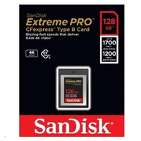 Karta SanDisk Extreme Pro CFexpress 128 GB, typ B, 1700 MB/s čítanie, 1200 MB/s zápis