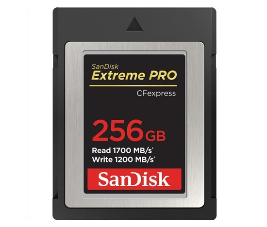 SanDisk Extreme Pro CFexpress Card 256GB, Type B, 1700MB/s Read, 1200MB/s Write