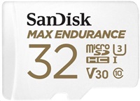 SanDisk MicroSDHC karta 32GB MAX Endurance + adaptér, 15,000 hodin
