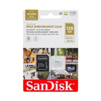 SanDisk MicroSDHC karta 128GB MAX Endurance + adaptér, 60,000 hodin