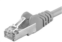 PREMIUMCORD Patch kábel CAT6a S-FTP, RJ45-RJ45, AWG 26/7 0,5m sivý