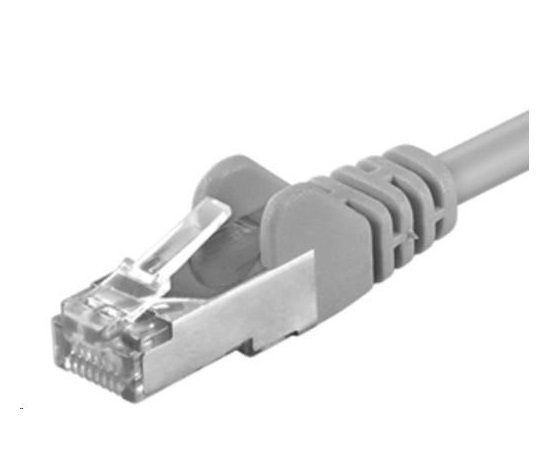 PREMIUMCORD Patch kábel CAT6a S-FTP, RJ45-RJ45, AWG 26/7 0,5m sivý