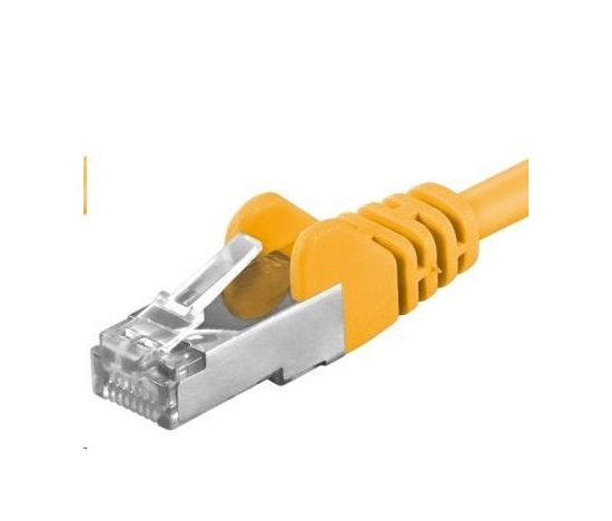 PREMIUMCORD Patch kábel CAT6a S-FTP, RJ45-RJ45, AWG 26/7 0,5m žltý