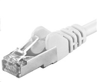 PREMIUMCORD Patch kábel CAT6a S-FTP, RJ45-RJ45, AWG 26/7 1,5m biely