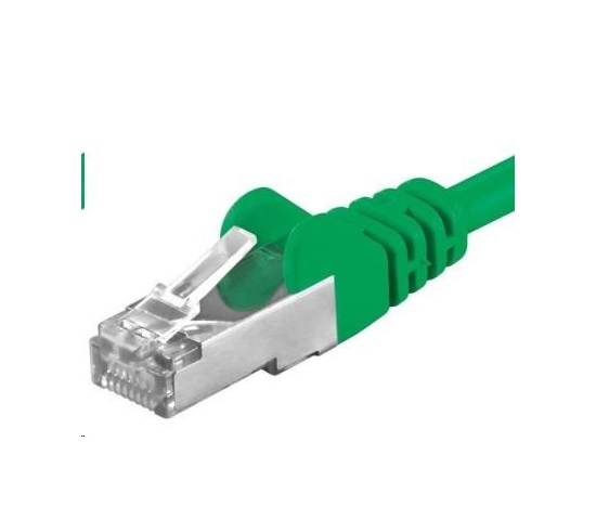 PREMIUMCORD Patch kábel CAT6a S-FTP, RJ45-RJ45, AWG 26/7 7m zelený