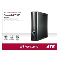Externý pevný disk TRANSCEND 3,5" USB 3.1 StoreJet 35T3, 4 TB, čierna, Turbo