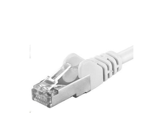PREMIUMCORD Patch kábel CAT6a S-FTP, RJ45-RJ45, AWG 26/7 10m biely