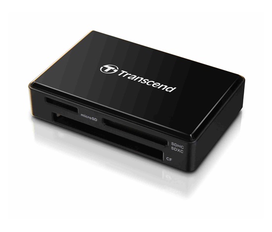 Čítačka kariet TRANSCEND F8 + kábel USB, USB 3.0, čierna