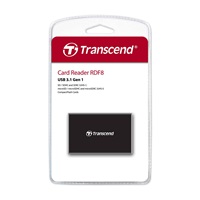 Čítačka kariet TRANSCEND F8 + kábel USB, USB 3.0, čierna