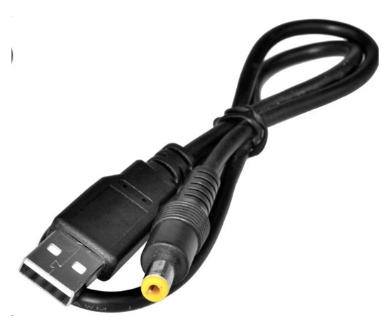 Napájací adaptér Virtuos USB -> jack 5.5/2.1, 5V, 0,5 m