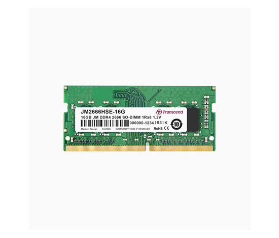 SODIMM DDR4 16GB 2666MHz TRANSCEND 1Rx8 2Gx8 CL19 1.2V