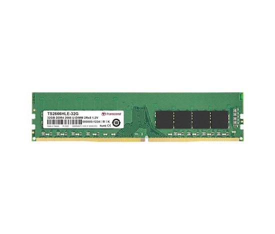 DDR4 32GB 2666MHz TRANSCEND 2Rx8 2Gx8 CL19 DIMM 1.2V